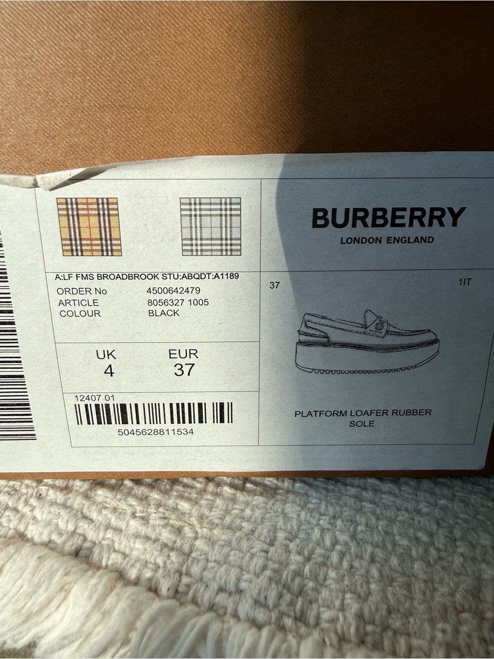 Burberry Black Patent Platform Loafers with Silver-Tone Medallions - Picture 11 of 12